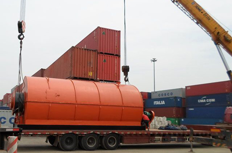 Waste tyre pyrolysis process plant