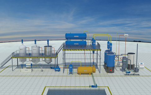 Waste engine oil to diesel