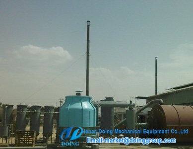 old tire recycling machine