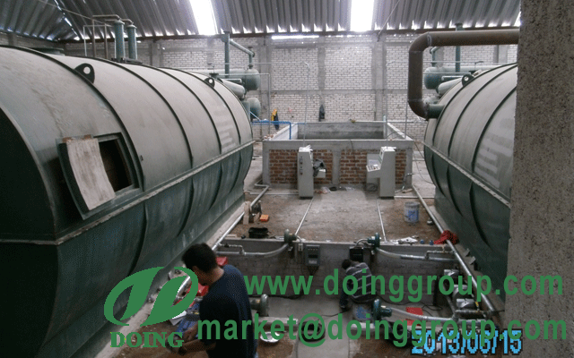 Waste tyre recycling machine in Mexico